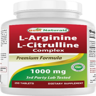 Best Naturals L-Arginine L-Citrulline Complex 1000 mg 250 Tablets (250 Count (Pack of 1))