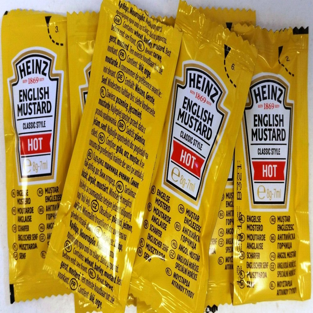 25 x Heinz English Mustard - Individual 5g sachets