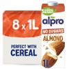 Alpro Almond Drink - No Sugars - Unsweetened Plant-Based Long Life Dairy Free & Lactose Free Milk Alternative - 1L (Pack of 8) view 1