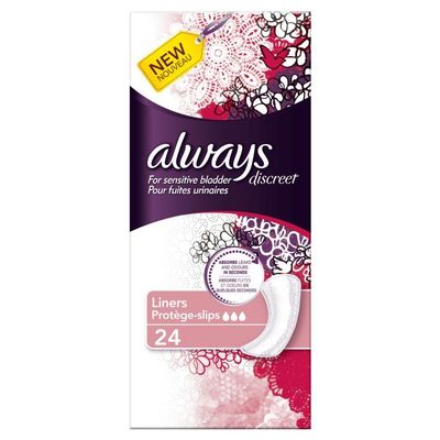 Always Discreet Liners Incontinence pads - Pack of 24