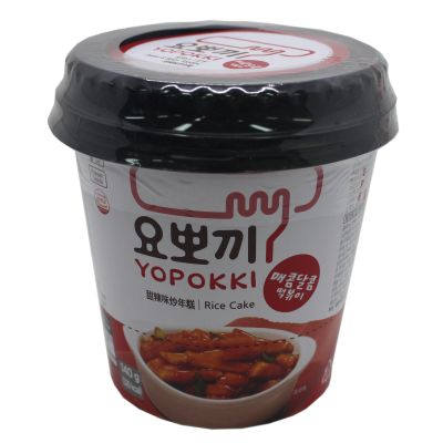 Yopokki Korean Rice Cake with Hot Sauce (Spicy Topokki) 140g