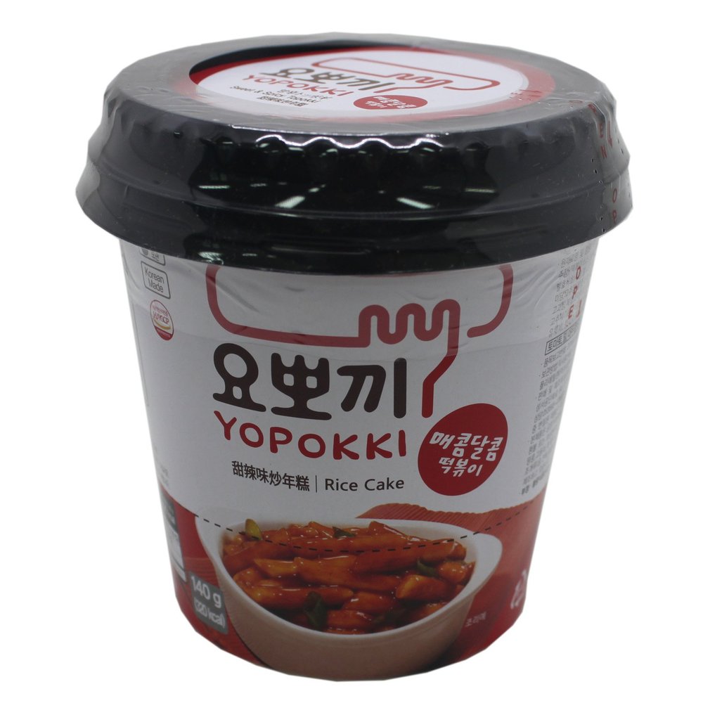Yopokki Korean Rice Cake with Hot Sauce (Spicy Topokki) 140g