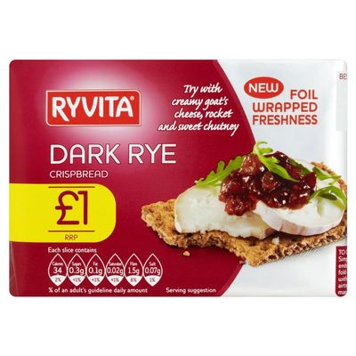 Ryvita Dark Rye Crispbread 200g (Pack of 12 x 200g)