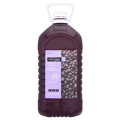Chef's Larder Blackcurrant Squash No Added Sugar 5 litres