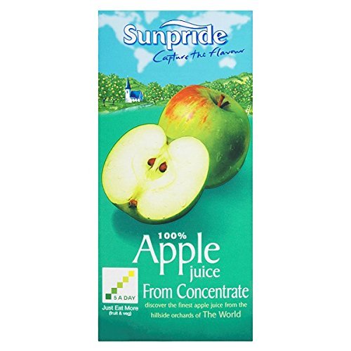 Sunpride 100% Apple Juice from Concentrate 1 Litre (Pack of 12 x 1ltr)