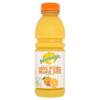 Sunmagic 100% Pure Orange Juice 500ml (Pack of 6 x 500ml)