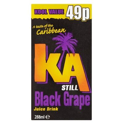 KA Still Black Grape Juice Drink 288ml (Pack of 27 x 288ml)