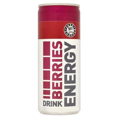 Euro Shopper Berries Energy Drink 250ml (Pack of 24 x 250ml)