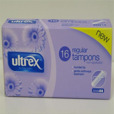 6 x Ultrex Regular Non-applicator Tampons -16pk