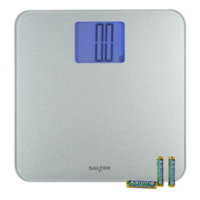 Salter Max Digital Bathroom Scale Supersize LCD Display, 250 kg Capacity, Large Platform, Easy Read LCD Display, Carpet Feet & Batteries Included, Kg/lbs, Instant Readings, Weight Measurements