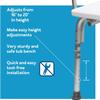 Carex Bathtub Transfer Bench, 12.4 Pounds, Bath Transfer Bench with Adjustable Legs, Convertible to Right or Left Hand Entry view 3