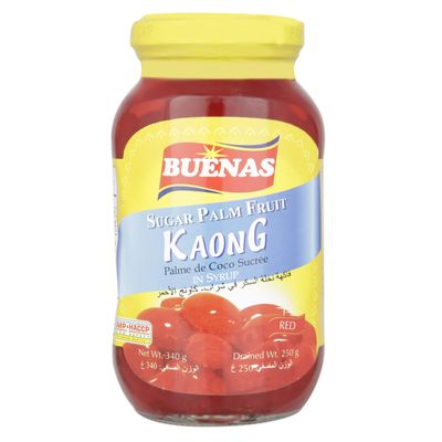 Buenas Kaong Sugar Palm Fruit in Syrup (Red) 340g