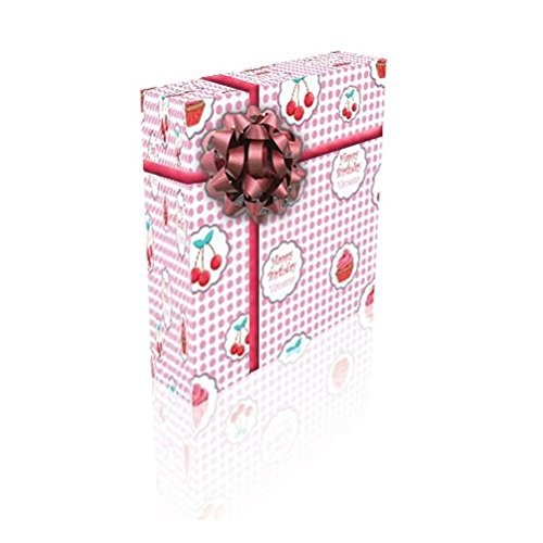 Happy Birthday Personalised Gift Wrap Style 03 Cherries - 100% RECYCLABLE