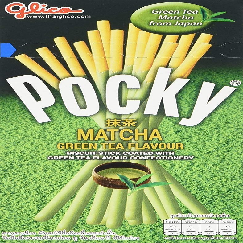 Glico pocky matcha green tea flavour 39 g. (pack of 2)