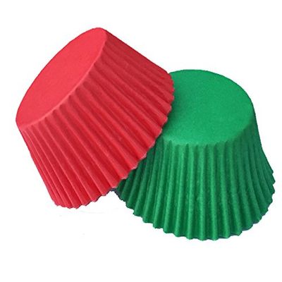 12 Christmas Red and 12 Green Muffin / Cupcake Cases- Excellent Quality!
