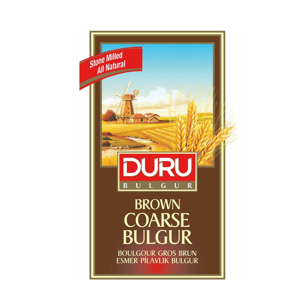 Duru Brown - Bulgur - Thick Bulgur Wheat - Very Popular Ingredient in Middle Eastern Kitchen - 1kg