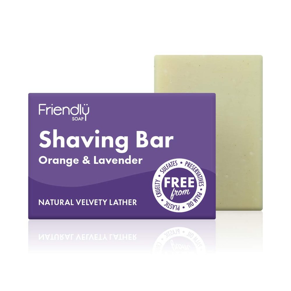 FRIENDLY SOAP Orange Lavender Shaving Bar, 95 GR