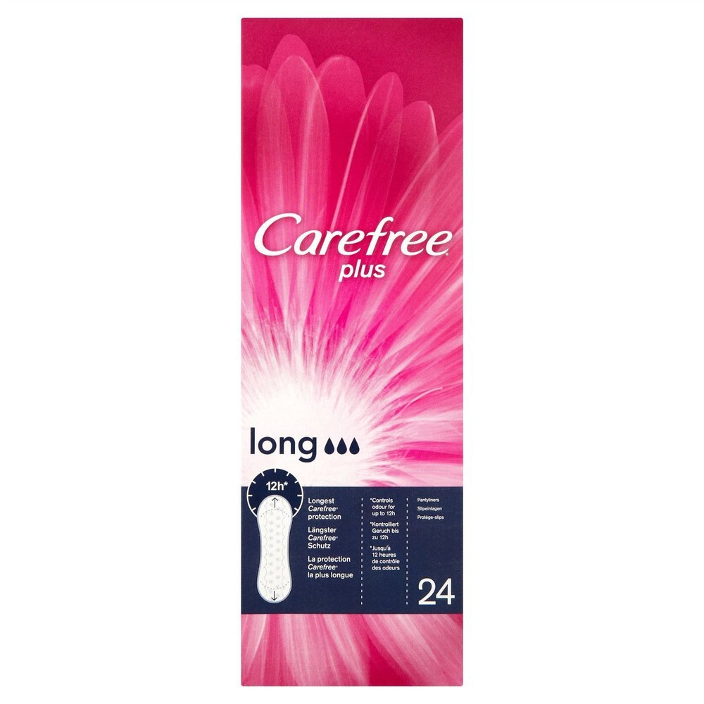 10 x Carefree Plus Long 24 Pantyliners