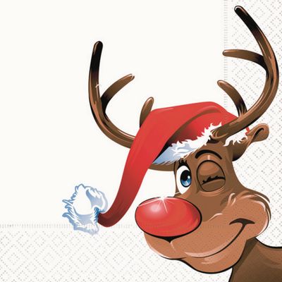 20 Napkins Rudolph / Reindeer / Winter / Christmas 33 x 33 cm