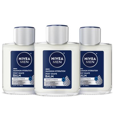 NIVEA MEN Original Replenishing Non-Greasy Post Shave Balm, 3.3 oz Bottle (Pack of 3) by Nivea Men