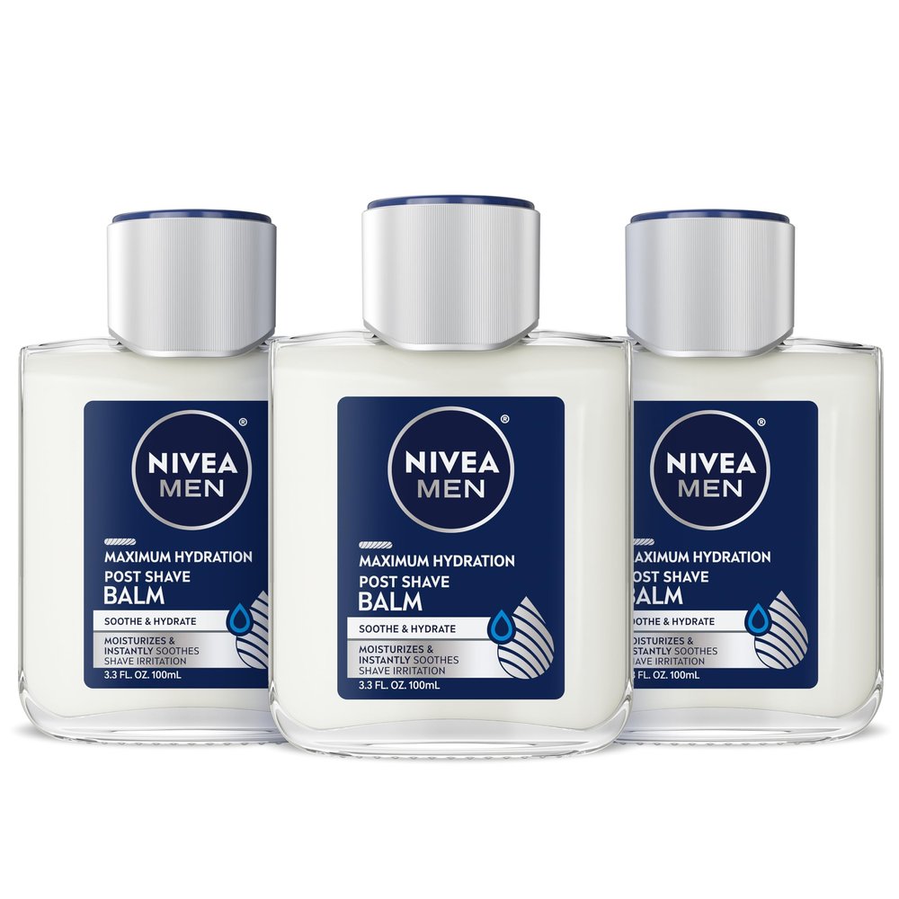 NIVEA MEN Original Replenishing Non-Greasy Post Shave Balm, 3.3 oz Bottle (Pack of 3) by Nivea Men