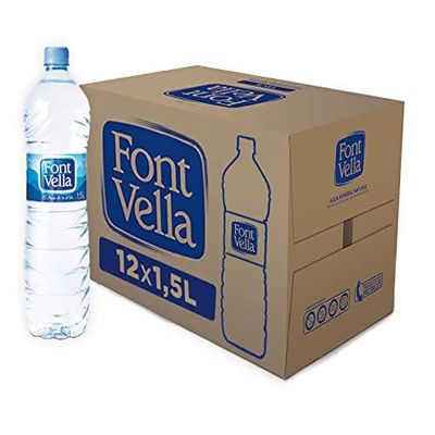 Font Vella - Natural Mineral Water Easy to Stack - Box 12 x 1.5 L