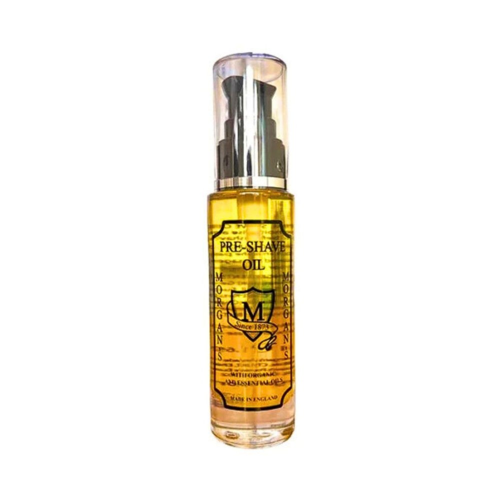 Morgan's Pomade Pre Shave Oil Moisturises and Prepares the Skin Before Shaving, Reduces Razor Burn and Irritation, with Jojoba Oil and Eucalyptus 50ml
