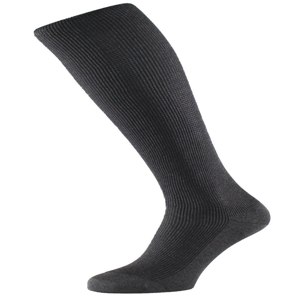 ALBERT KREUZ mens compression travel and flight support over-the-calf socks 10,5 mmHg, grey-melange EU 38-41 / UK 5.5-7