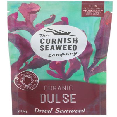 100% Organic Dulse Dried Seaweed by The Cornish Seaweed Company | 20g Pouch | Great For Curries and Pasta | 100% Organic Cornish Seaweed
