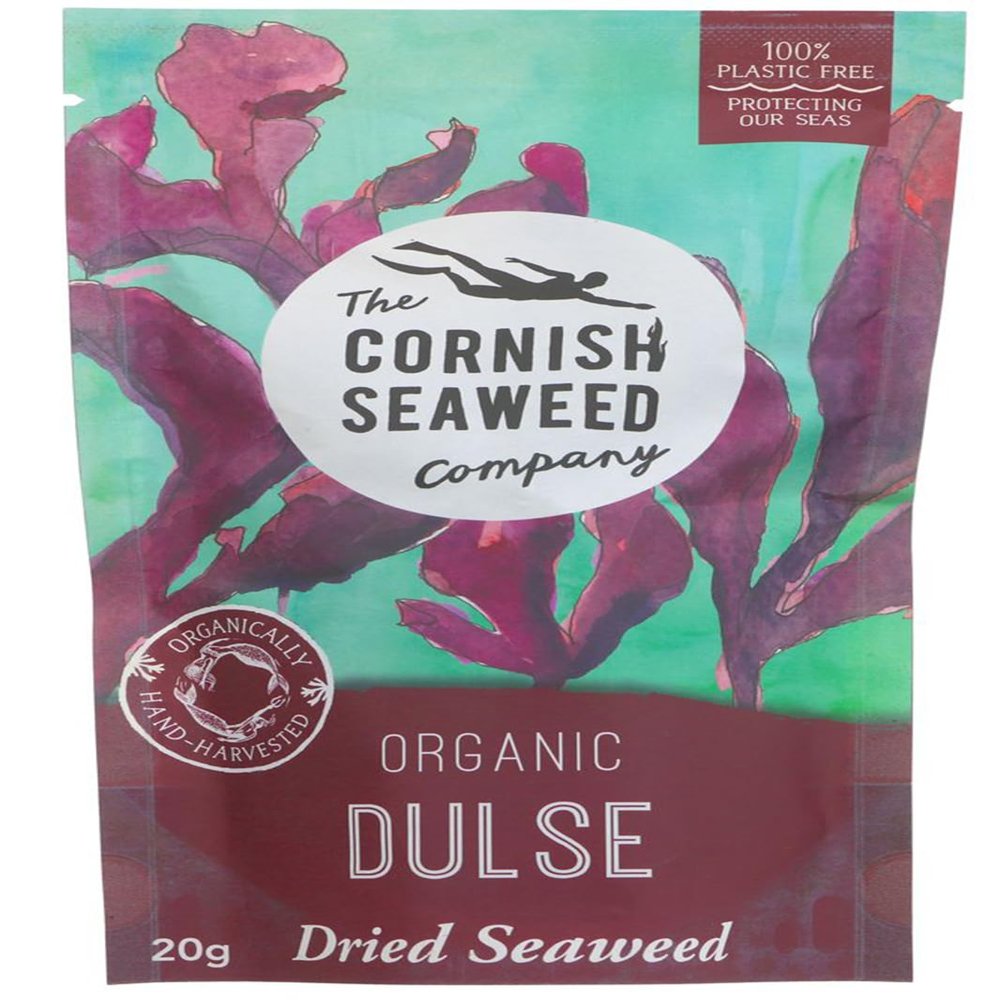 100% Organic Dulse Dried Seaweed by The Cornish Seaweed Company | 20g Pouch | Great For Curries and Pasta | 100% Organic Cornish Seaweed