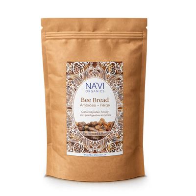 Navi Organics Pure Organic Raw Bee Bread (Ambrosia/Perga)  250g | Bee Pollen Superfood for Natural Vitality & Protein | Highest Medicinal Quality