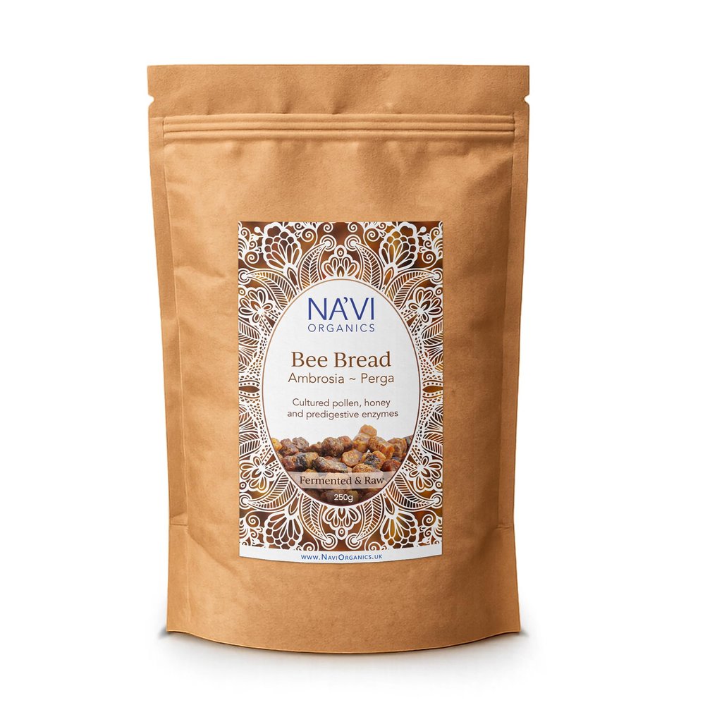 Navi Organics Pure Organic Raw Bee Bread (Ambrosia/Perga)  250g | Bee Pollen Superfood for Natural Vitality & Protein | Highest Medicinal Quality