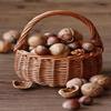 Deluxe Nut Selection in a wicker basket - the perfect Gift view 1