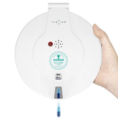 TabTime Automatic Pill Dispenser, 6 Alarms per Day. Solid Lockable Lid. Essential Medication Aid for The Elderly, Alzheimers & Dementia Patients