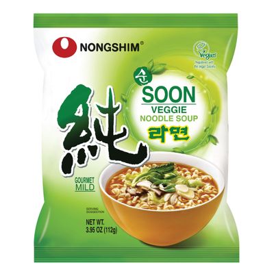Nongshim Soon Noodle Soup, Veggie, 3.95 Ounce (Pack of 10) by Nongshim