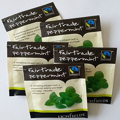 25 x Lichfields Fairtrade Peppermint Tea - Individual Enveloped Teabags