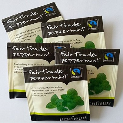 25 x Lichfields Fairtrade Peppermint Tea - Individual Enveloped Teabags
