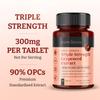 2-Pack Grapeseed Extract 300mg Tablets Triple Strength with 90% OPCs Powerful Antioxidant Support for Skin & Overall Health 360 Tablets, 12 Month Supply Made in UK view 2