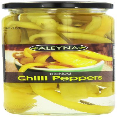 Aleyna Pickled Chilli Pepper in Brine and Vinegar, Pack of 6 x 440g(Pack of 6) (Packaging may vary)