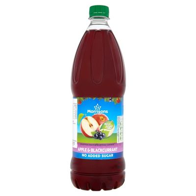 Morrisons No Added Sugar Apple and Blackcurrant Squash, 1L