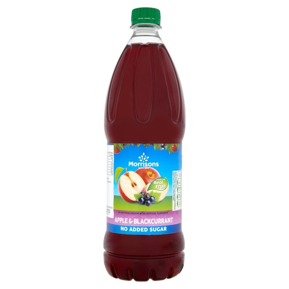 Morrisons No Added Sugar Apple and Blackcurrant Squash, 1L