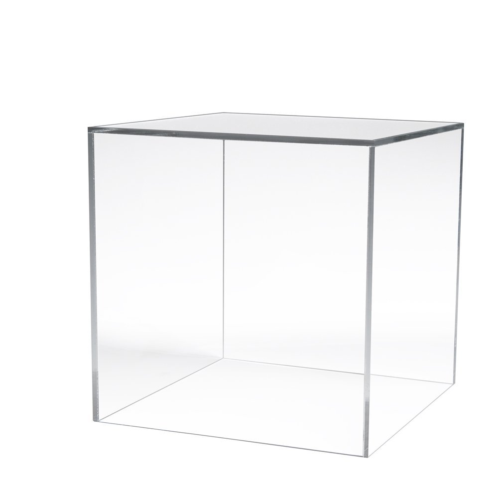 12"L x 12"W x 12"D Large Display Cube - Clear Color,Pack Size - 2