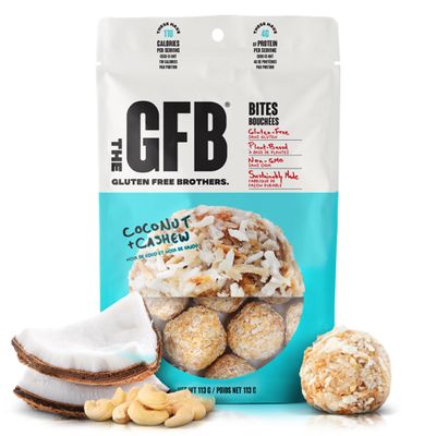 The GFB Gluten Free, Non-GMO High Protein Bites, Coconut Cashew Crunch, 4 Ounce