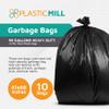 PlasticMill 95 Gallon Garbage Bags: Black, 1.5 Mil, 61x68, 10 Bags. view 2