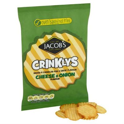 Jacob's Mini Cheddars Crinklys Cheese & Onion 50g case of 6