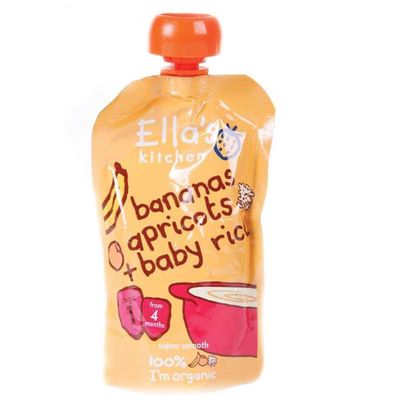 Ellas Kitchen S1 Baby Rice Banana & Apricot 120g x 4
