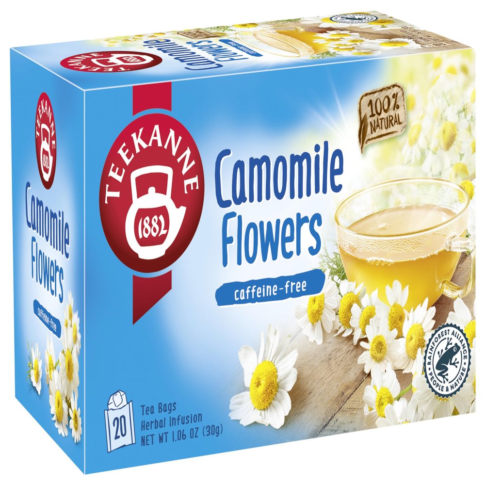Teekanee Camomile Flowers Herbal Infusion Rainforest Alliance Certified Tea 20 Teabags