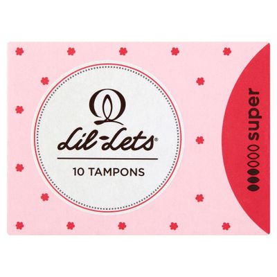 8 x Lil-Lets Non-Applicator Tampons Super 10s