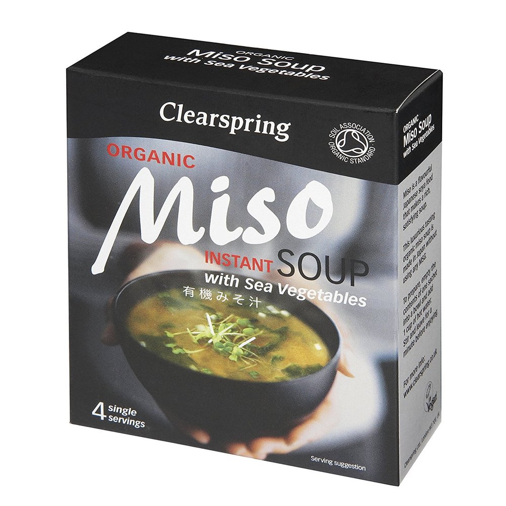 Clearspring Organic Instant Miso Soup and Sea Veg 4 x 10g (Pack of 4)