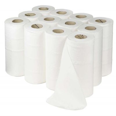 Industrachem White Mini Centrefeed Rolls 2ply 195mm x 60m Plain From Star Tissue (12 Pack)